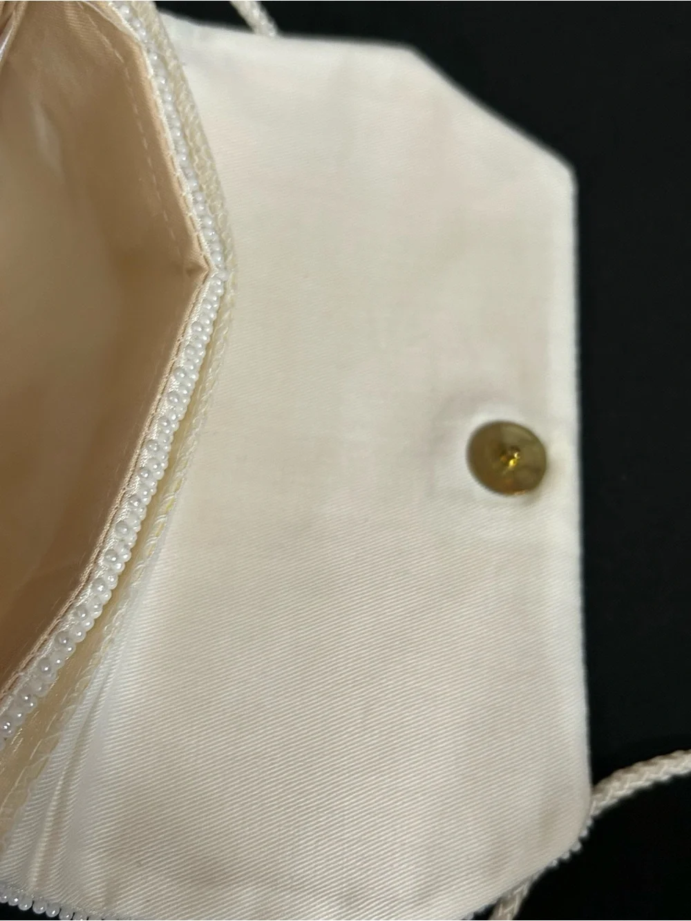 Beaded Evening Crossbody Shoulder Bag White